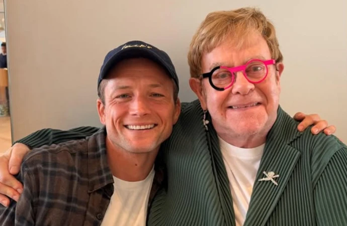 Sir Elton John reunited with Taron Egerton this week