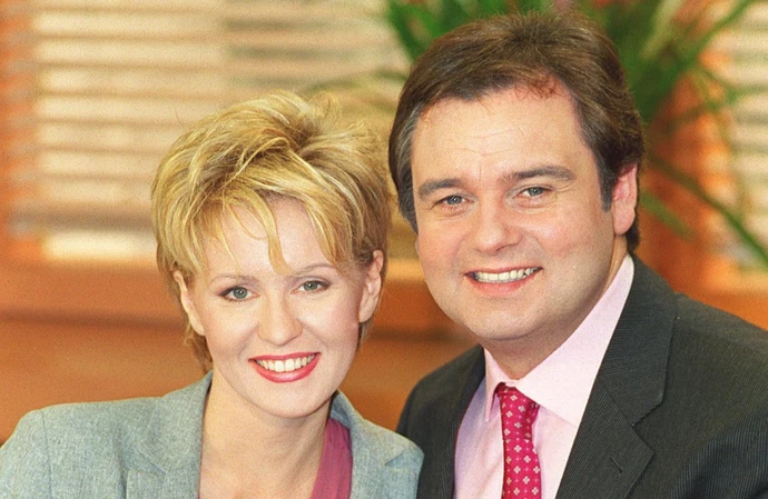 Esther McVey and Eamonn Holmes fronting GMTV in 1999
