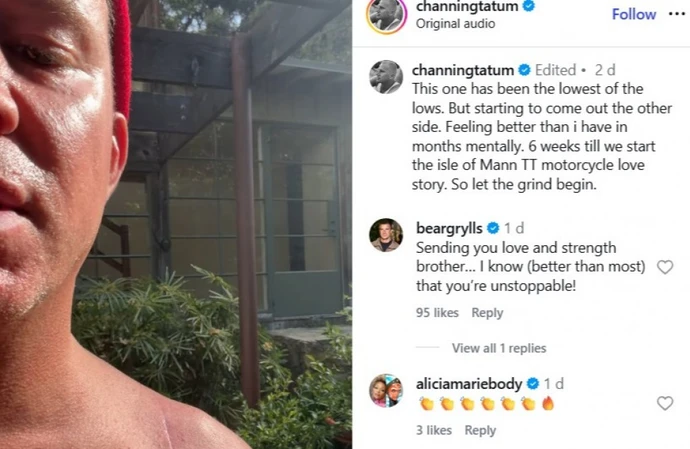 Channing Tatum has been 'mentally up and down' more than any other time in his life while dealing with a shoulder injury