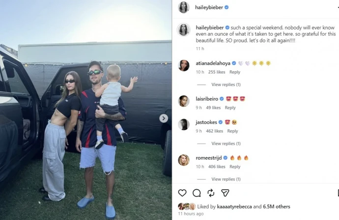 Hailey Bieber gushes over husband Justin Bieber after Coachella headline set