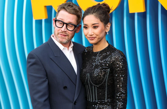 Couple Macaulay Culkin and Brenda Song at the Running Point 2 premiere in Hollywood on April 15