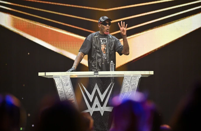 Dennis Rodman paid tribute to Hulk Hogan at the WWE Hall of Fame ceremony