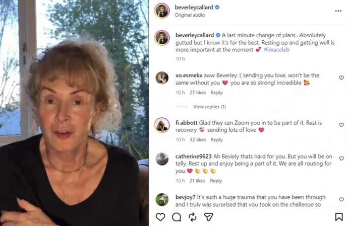 Beverley Callard will be forced to miss the live I'm A Celebrity South Africa final on 'medical advice'