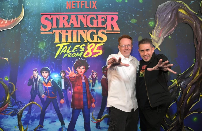 Ian Graham and Eric Robles at the Stranger Things: Tales from '85 preview