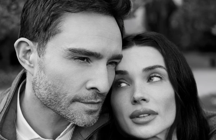 Ed Westwick and wife Amy Jackson cover Principle magazine (photo by Georgina Preston)