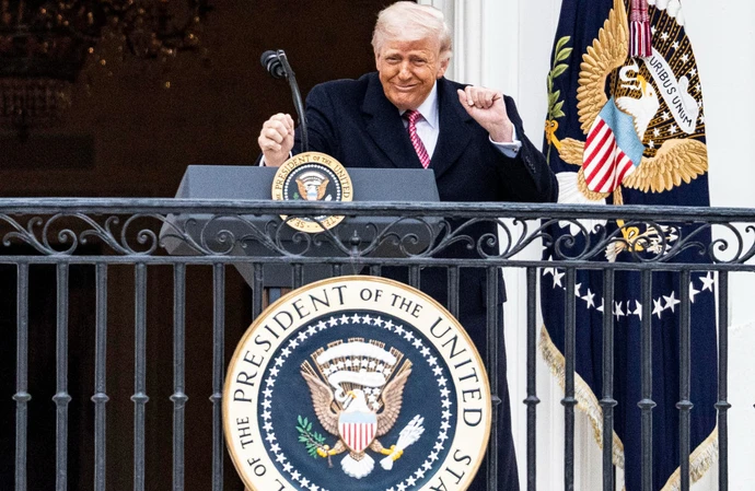 US President Donald Trump dancing