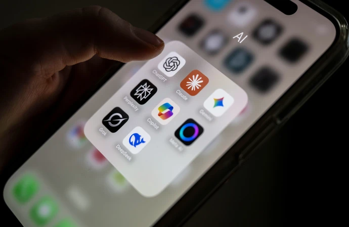 AI apps on a smartphone