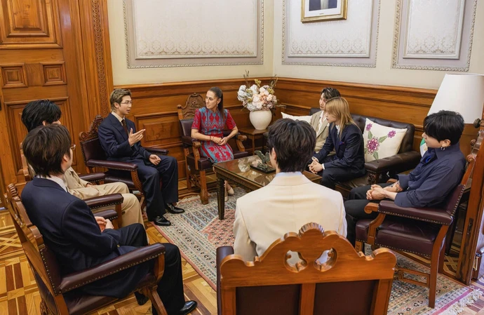 BTS spent around 40 minutes speaking with President Claudia Sheinbaum