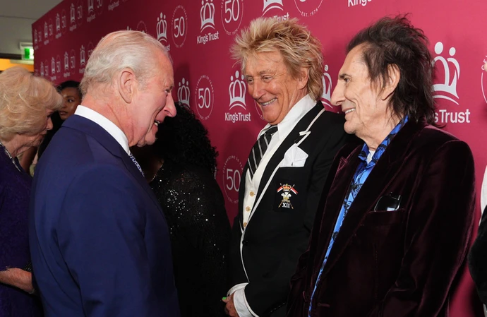 Sir Rod Stewart and Ronnie Wood met King Charles at The King's Trust celebration event