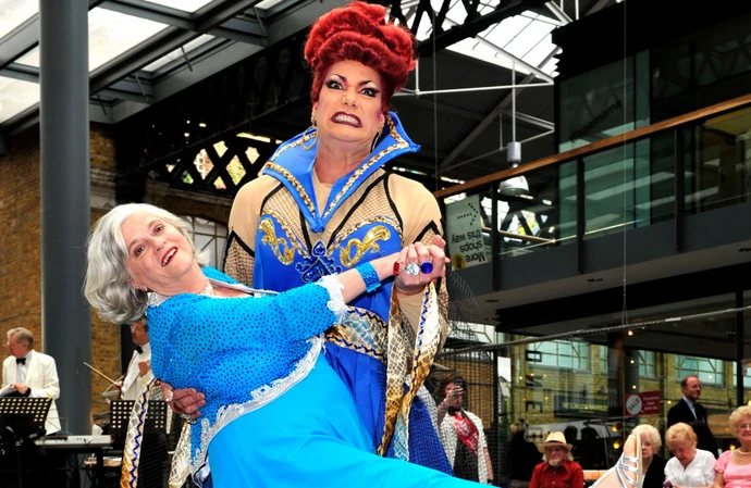 Craig Revel Horwood and Ann Widdecombe during the Snow White and the Seven Dwarfs press launch event in 2011