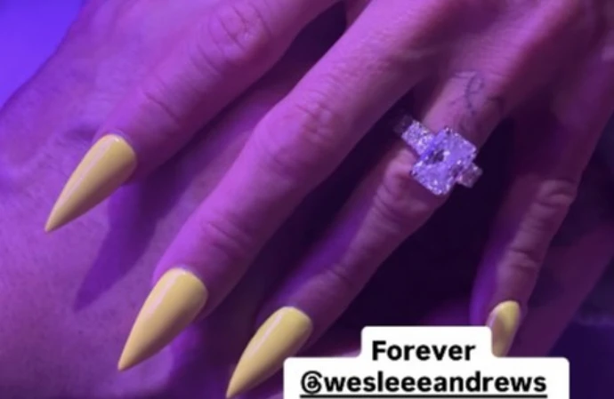 Katie Price brands Lee Andrews 'the best husband in the world' as she shows off diamond ring