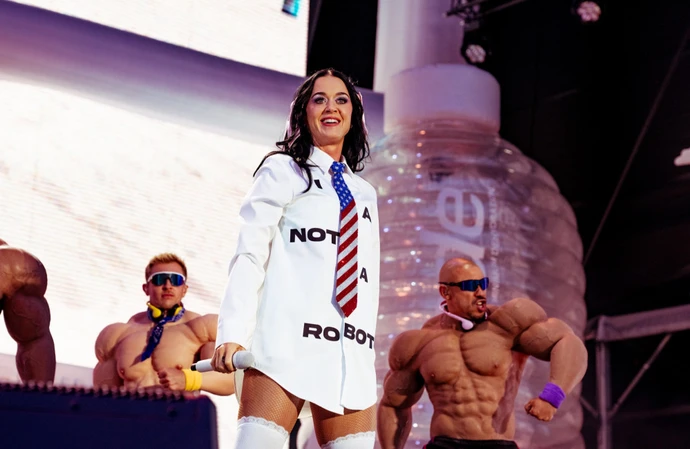Katy Perry on stage at Blenheim Palace