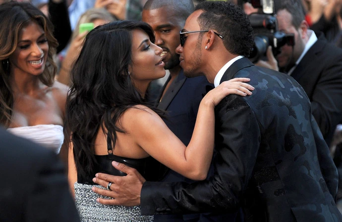 Kim Kardashian and Lewis Hamilton in 2014