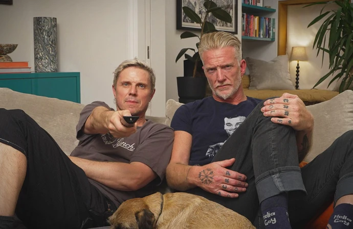 Jake Shears and Josh Homme on Celebrity Gogglebox