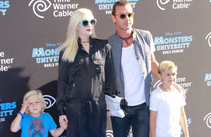 Gwen Stefani, Gavin Rossdale, Kingston, and Zuma in 2013