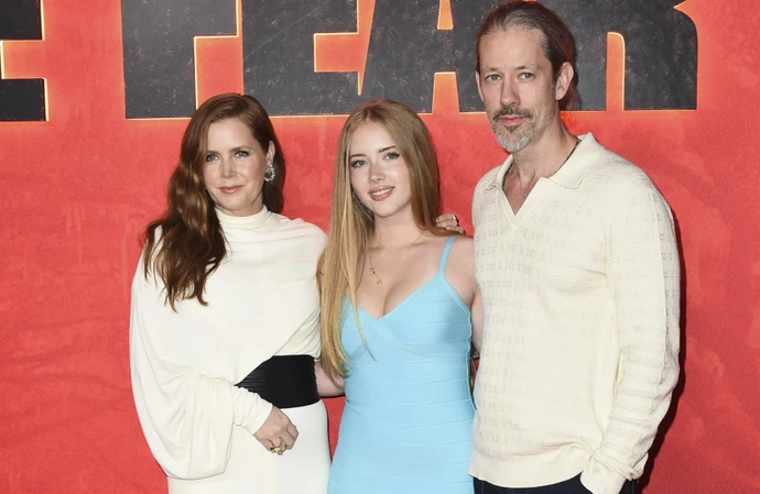 Amy Adams, Darren Le Gallo, and their daughter, Aviana