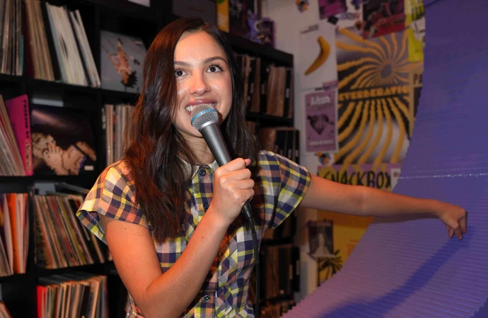 Olivia Rodrigo at the Lego Editions pop-up experience