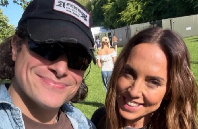 Johnny Took and Melanie C backstage at Neighbourhood Weekender