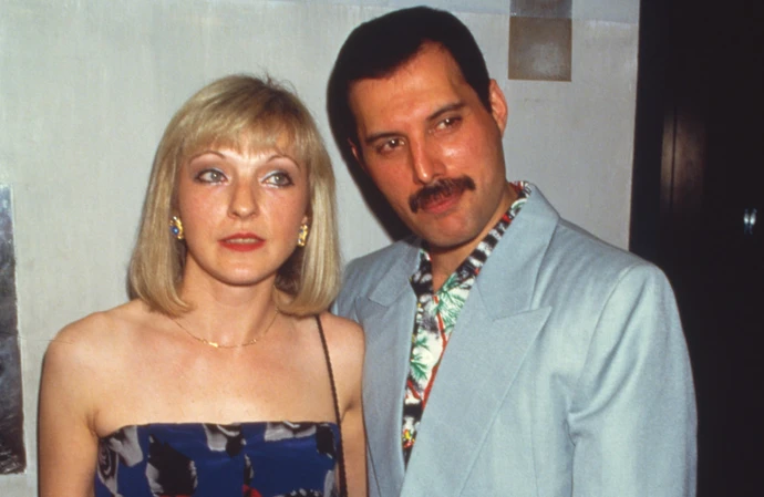 Mary Austin and Freddie Mercury in 1986