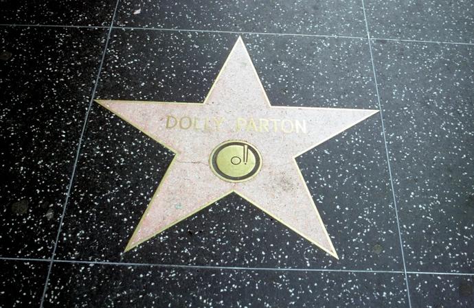 Dolly Parton's star on the Hollywood Walk of Fame in 2005