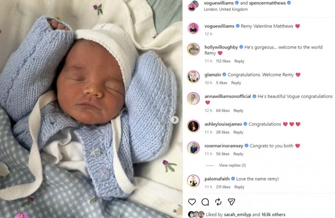 Vogue Williams and Spencer Matthew's newborn son Remy