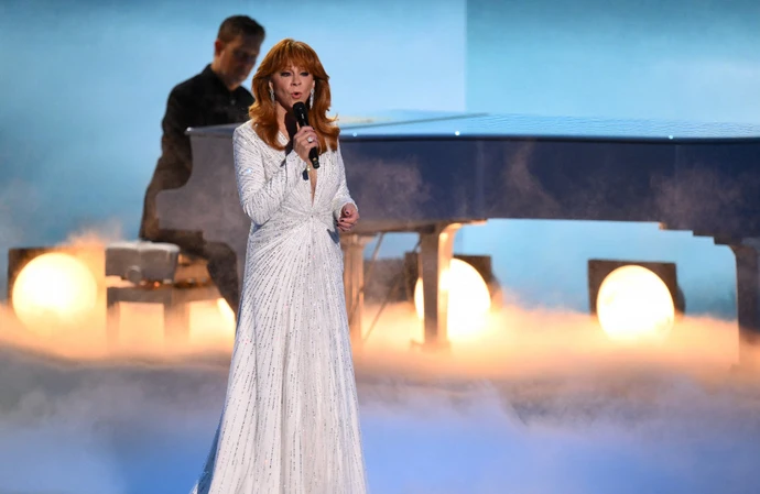 Reba McEntire performs during the Dolly Parton tribute