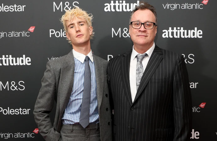 Oliver Cole and Russell T. Davies at the Virgin Atlantic Attitude Awards