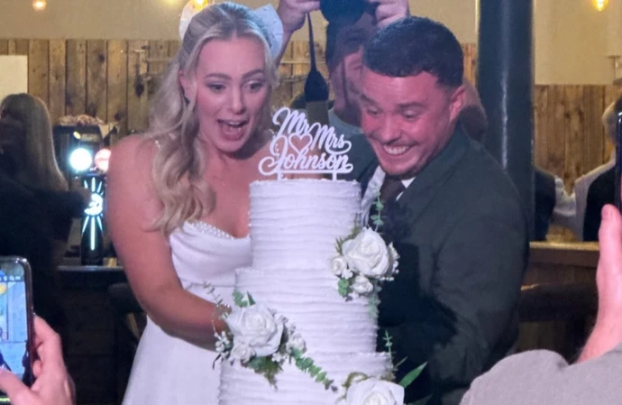Bradley Johnson and his wife Sammie at their UK wedding party / © Instagram