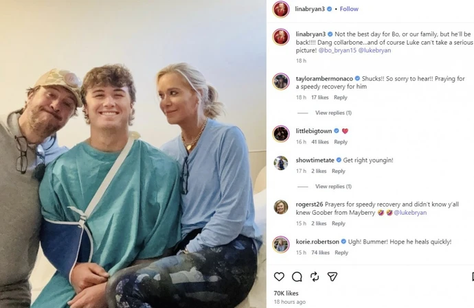 Luke Bryan's son Bo, 18, undergoes surgery after breaking collarbone