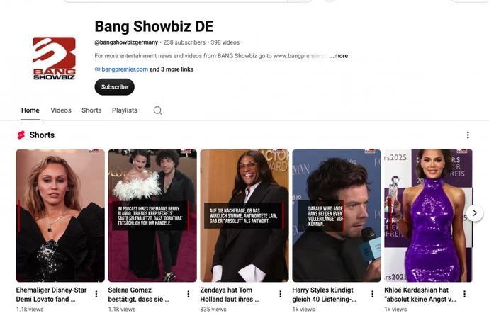 Discover BANG Showbiz DE
